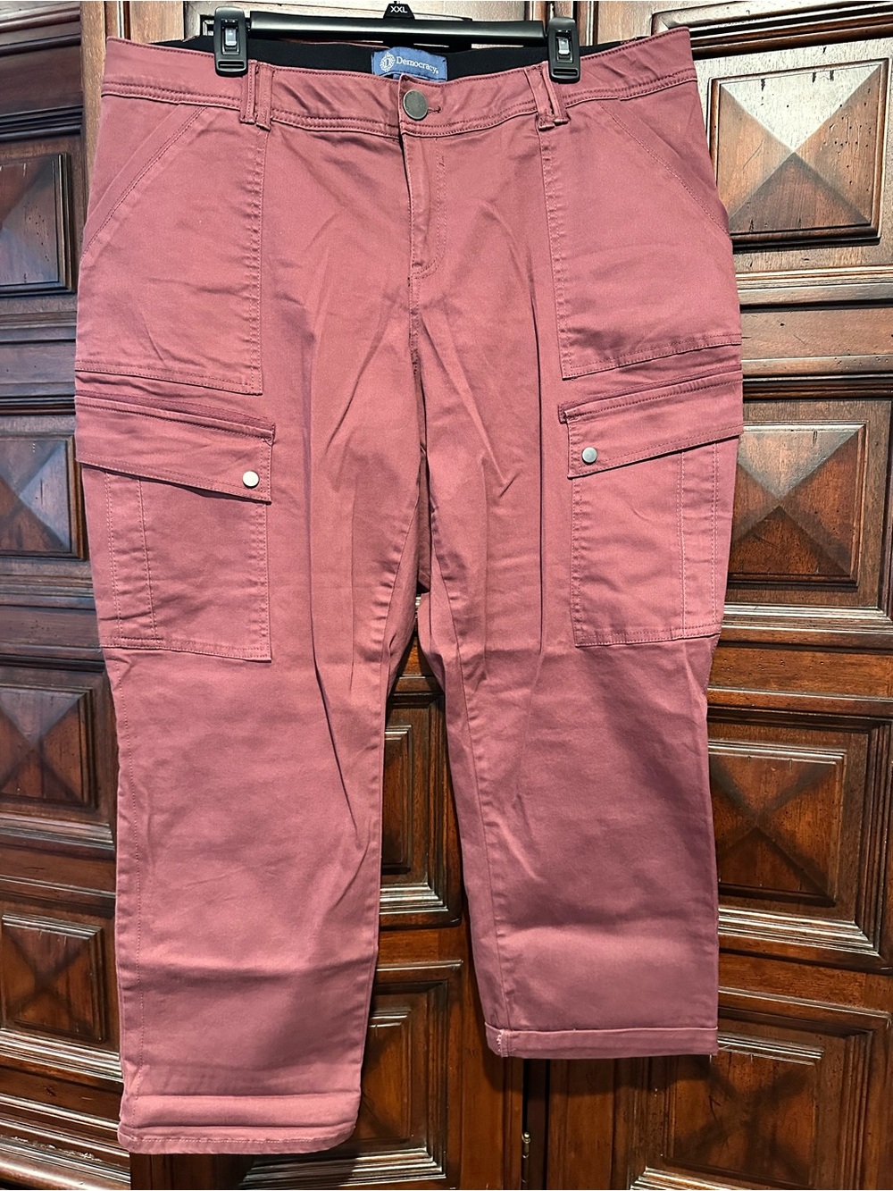 18W Democracy "Ab"solution Women’s Cargo Pants in Mauve Stretchy Comfort